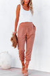 Febedress Elastic Waist Soft Cotton Joggers with Pockets(5 Colors Available)