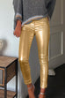 Febedress Slim Fit Faux Leather Leggings Pants with Pockets