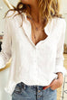Febedress Solid Button Down Cotton Linen Blouse Shirt