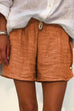 Febedress Fashion Style Drawstring Waist Striped Shorts