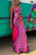 Febedress Strappy Backless Tie Dye Maxi Dress