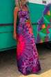Febedress Strappy Backless Tie Dye Maxi Dress