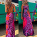 Febedress Strappy Backless Tie Dye Maxi Dress