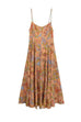 Febedress Spaghetti Strap Floral Print Chiffon Maxi Dress