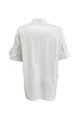 Lapel Short Sleeves Button Up Flower Detail Shirt