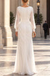 Febedress Elegant Cowl Neck Ruched Chiffon Long Sleeve Slit Maxi Dress