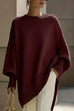 Febedress Crewneck Drop Shoulder Slouchy Pullover Sweater