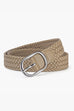 Febedress Faux Leather Metal Buckle Adjustable Braided Belt