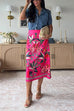 Febedress High Rise Tropic Print Midi Skirt