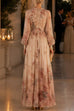 Febedress Puff Long Sleeves High Waist Floral Print Maxi Dress