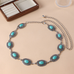Febedress Turquoise Decorative Adjustable Metal Chain Belt