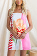 Spaghetti Strap Floral Print Mini Dress
