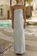 Febedress Strapless Tube Satin Maxi Dress