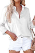 Febedress Solid Long Sleeves Button Up Satin Shirt