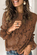 Febedress Floral Lace Crochet Hollow Out Shirts