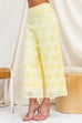 Elastic Waist Floral Lace Hollow Out Wide Leg Pants