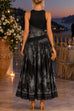 Febedress Crewneck Sleeveless Printed Flowy Maxi Dress