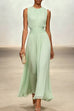 Febedress Crewneck Sleeveless High Waist Maxi Dress