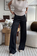 Febedress High Rise Straight Leg Satin Pants