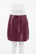 Febedress High Rise Faux Leather A-line Mini Skirt