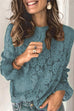 Febedress Floral Lace Crochet Hollow Out Shirts