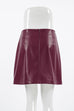 Febedress High Rise Faux Leather A-line Mini Skirt