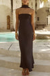 Febedress Strapless Tube Satin Maxi Dress