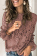 Febedress Lace Hollow Out Long Sleeves Tops