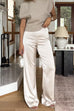 Febedress High Rise Straight Leg Satin Pants