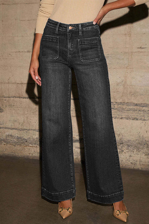 Febedress High Rise Double Patch Pocket Straight Leg Pants