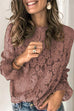 Febedress Floral Lace Crochet Hollow Out Shirts