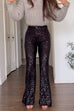 Febedress High Rise Sequin Bell Bottom Pants