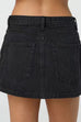 Febedress One Button Pocketed Denim Mini Skirt