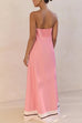 Febedress Strapless Color Block Loose Fit Maxi Dress