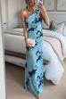 Febedress Strapless Tube Floral Print Bodycon Maxi Dress