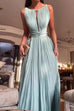 Febedress Sleeveless Cut Out Open Back Pleated Maxi Dress