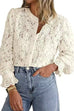 Febedress Ruffle Long Sleeves Button Up Lace Shirt