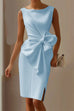 Febedress Sleeveless Bow Knot Waist Pencil Dress