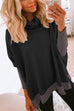 Febedress Cowl Neck Long Sleeve Side Split Sweatshirt