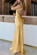 Febedress One Shoulder Open Back Tie Knot Satin Maxi Dress