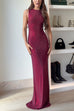 Sparkling Hotfix Sleeveless Bodycon Maxi Dress