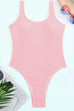 Febedress Low Back High Cut Crinkle One Piece Swimsuit