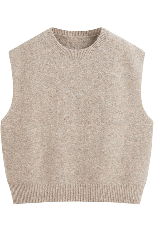 Febedress Crewneck Knitted Pullover Sweater Vest