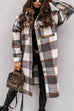 Febedress Long Sleeves Button Up Plaid Casual Shacket Jacket