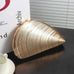 Febedress Trendy Chain Glitter Oyster Clutch Bag