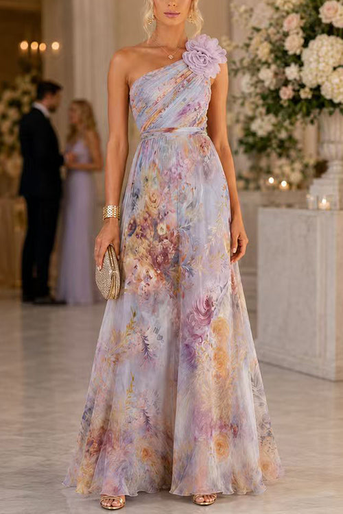 Febedress Sleeveless High Waist Floral Print Maxi Dress