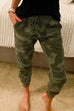 Febedress Drawstring Waist Pockets Camo Jogger
