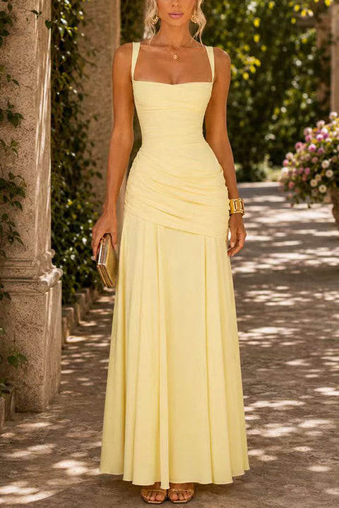 Febedress Sleeveless Back Criss Cross Swing Maxi Dress