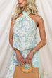 Halter Neck Paisley Print Top