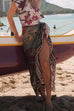 Cover-up Printed Wrap Midi Skirt